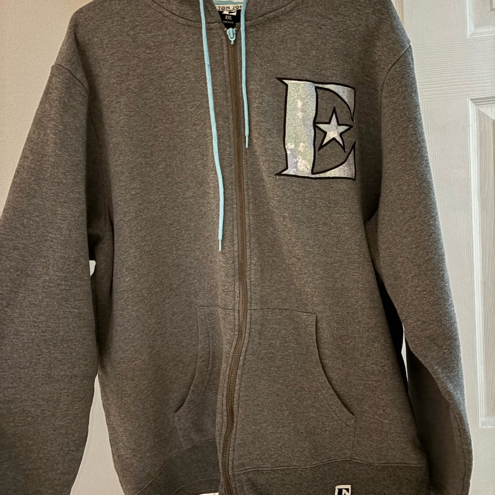 Women's Charcoal Zip-Up Jacket with Star Detail